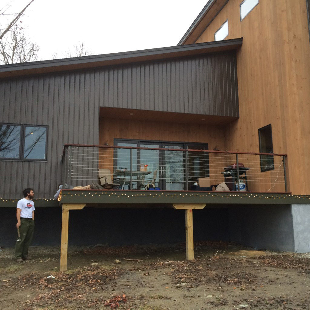 Finished exterior of a contemporary SIPs home in Hinesburg, Vermont